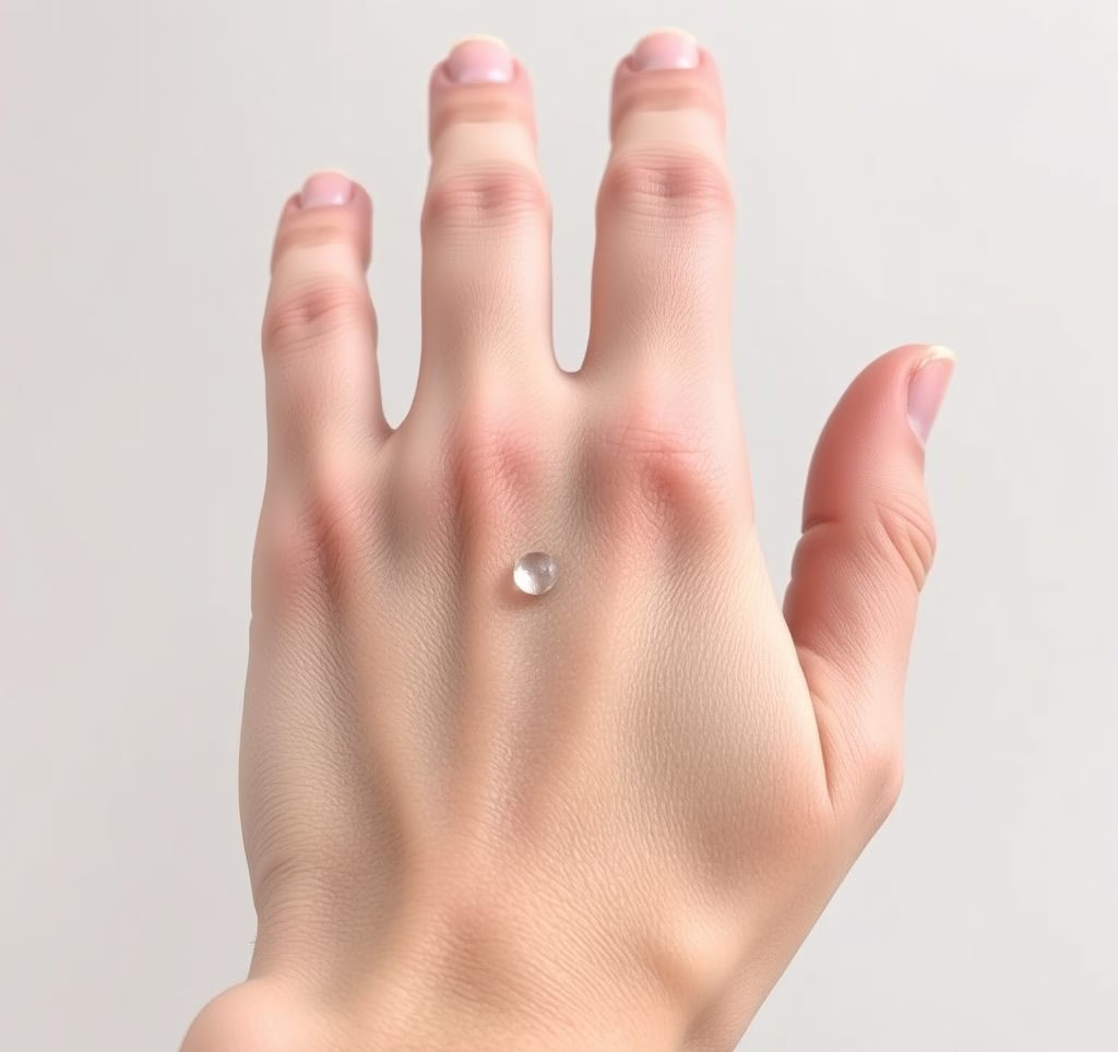 Detailaufnahme einer Hand, die das lange, zottelige Fell eines Briards mit einer Bürste pflegt.