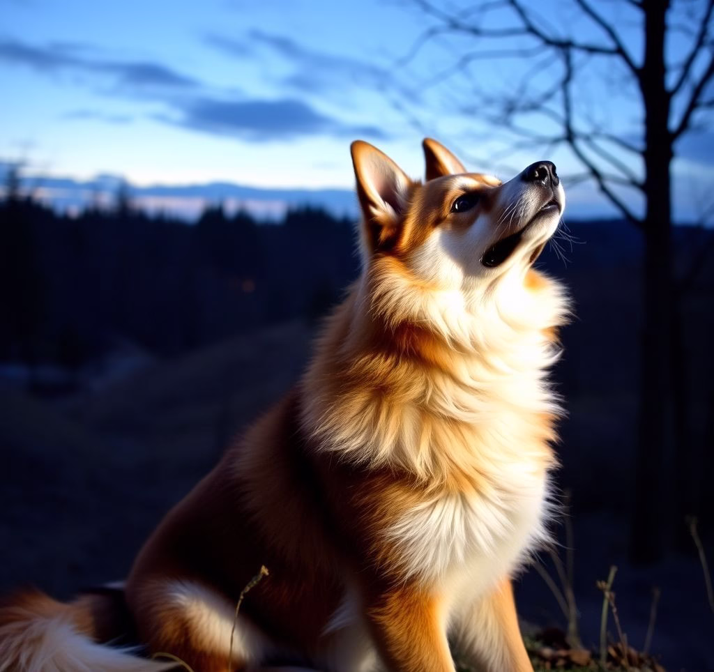 Ein Basenji sitzt auf einer Wiese und schaut aufmerksam in die Ferne.