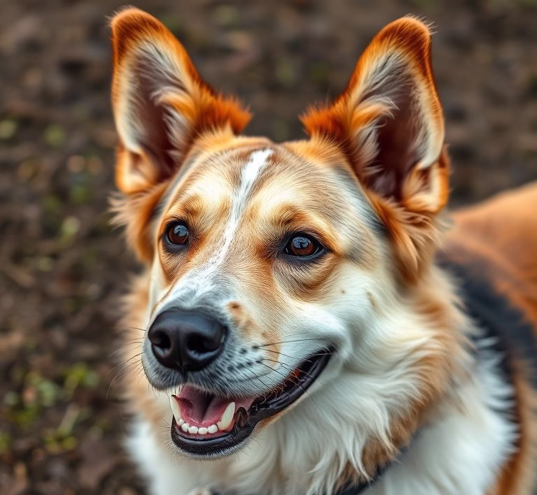 Ein glücklicher, alter Hund, der friedlich schläft, umgeben von einer Decke, um das Thema alter Hunde und ihre Lebensqualität zu visualisieren.