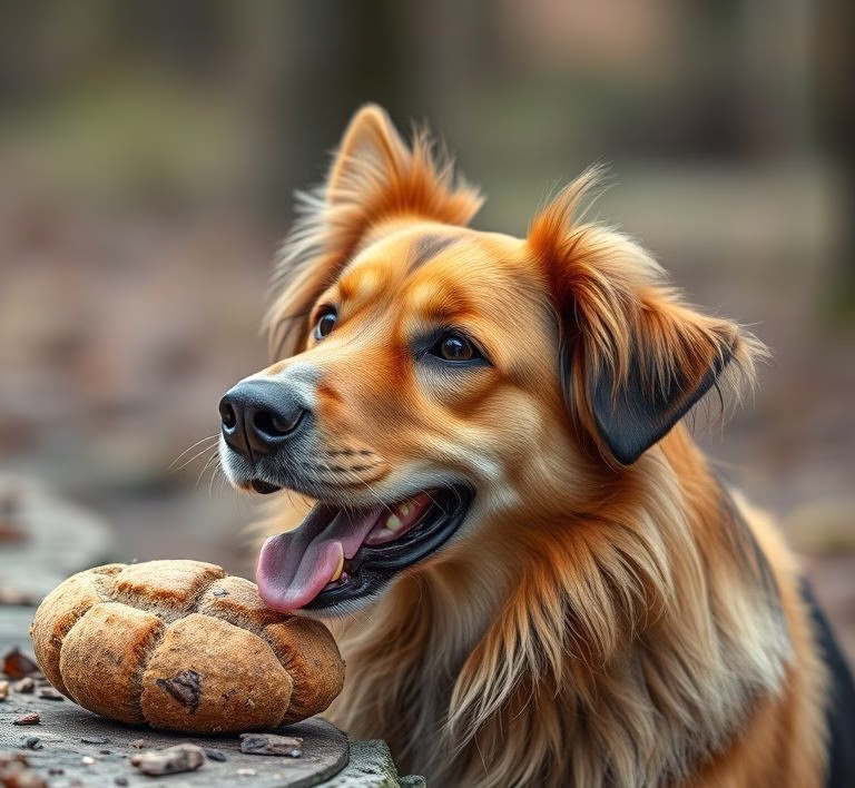 Ein glücklicher Hund, der sein Monoprotein-Futter aus einem Napf frisst