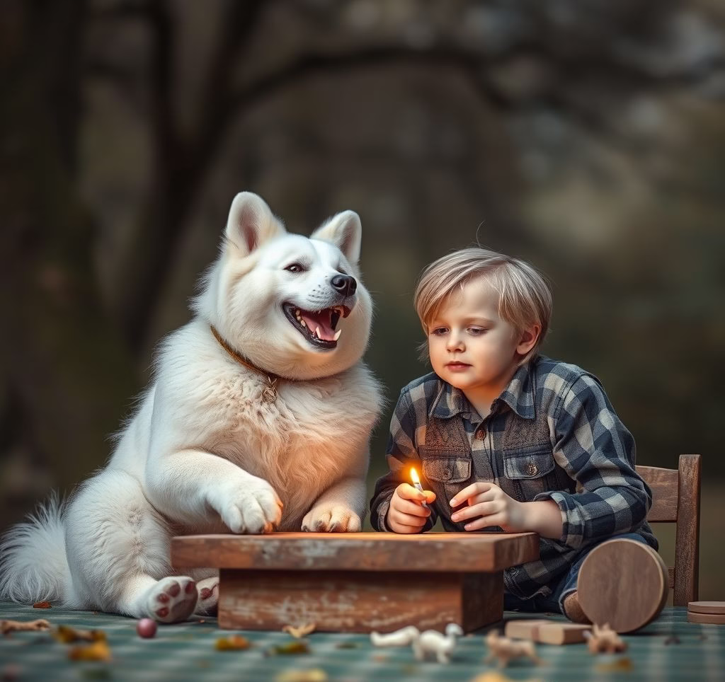 Ein glücklicher, nicht haarender Pudel, der mit einem Menschen spielt