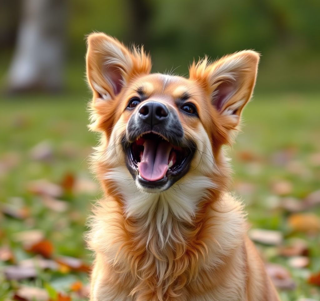 Ein kleiner Dackel, der fröhlich auf einer Wiese spielt