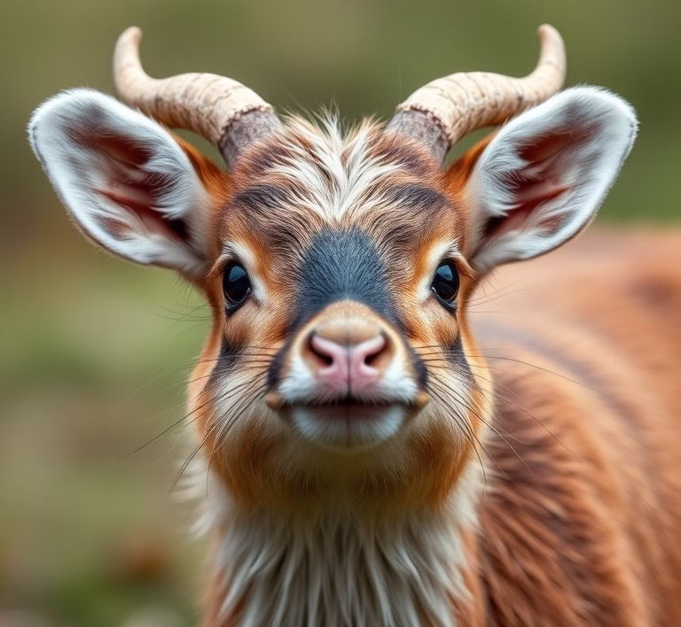 Ein Nahaufnahme eines Kaninchens einer seltenen Rasse, um die einzigartigen Merkmale hervorzuheben