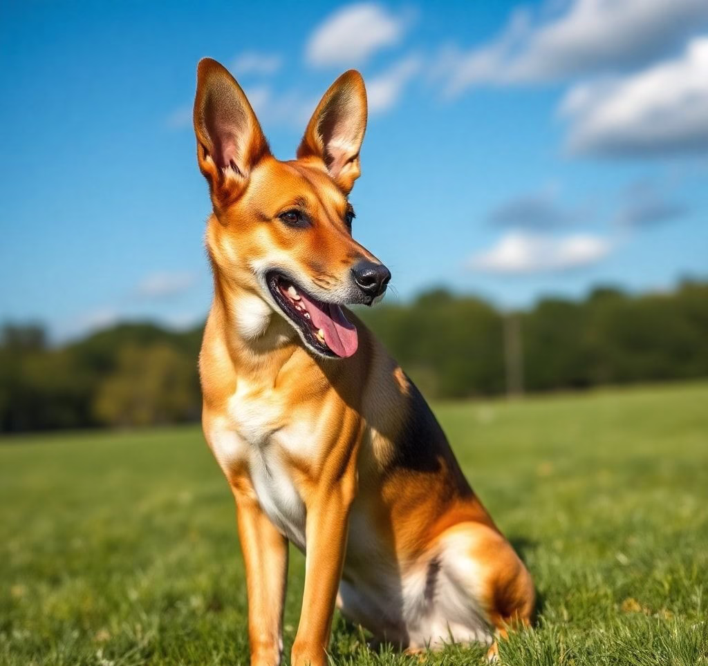 Ein Rhodesian Ridgeback Welpe spielt ausgelassen mit einem Spielzeug