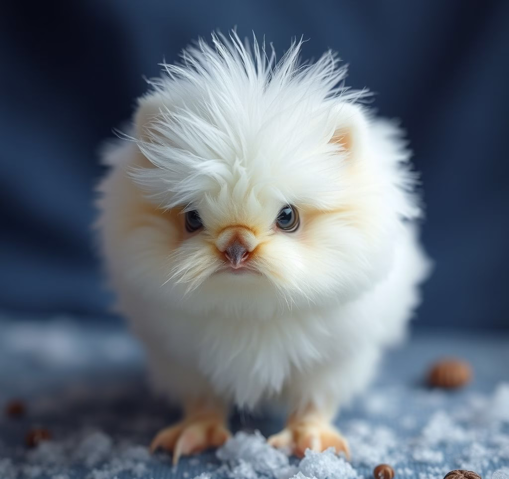 Ein süßer Bichon Frisé mit seidigem, weißem Fell