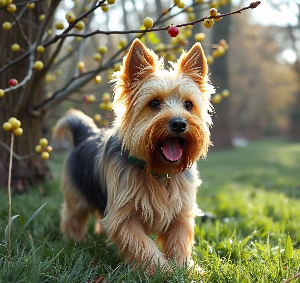 Ein West Highland Terrier spielt im Gras und buddeln