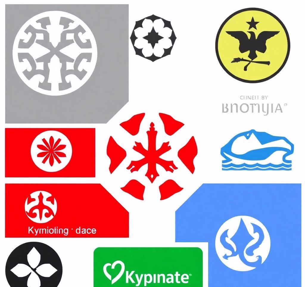 Eine Grafik oder Collage der Logos verschiedener kynologischer Verbände weltweit