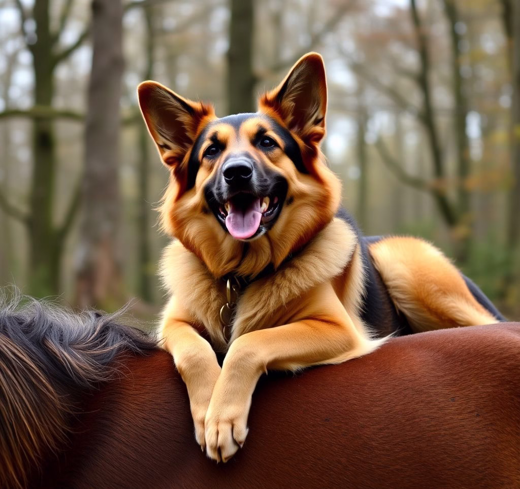 Eine majestätische Deutsche Dogge liegt entspannt auf dem Boden