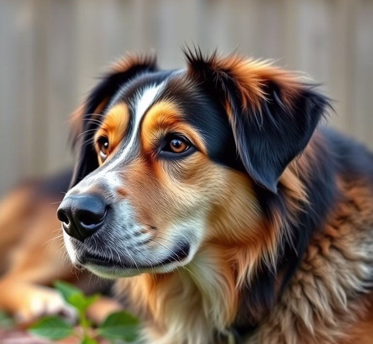 Hund bekommt Zähne geputzt