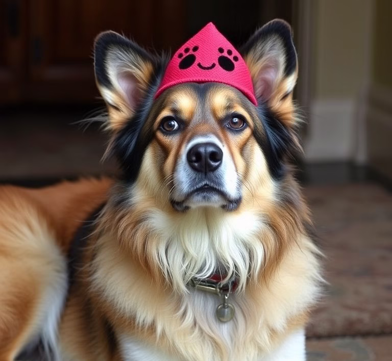 Hund mit juckender Haut, der von seinem Besitzer getröstet wird