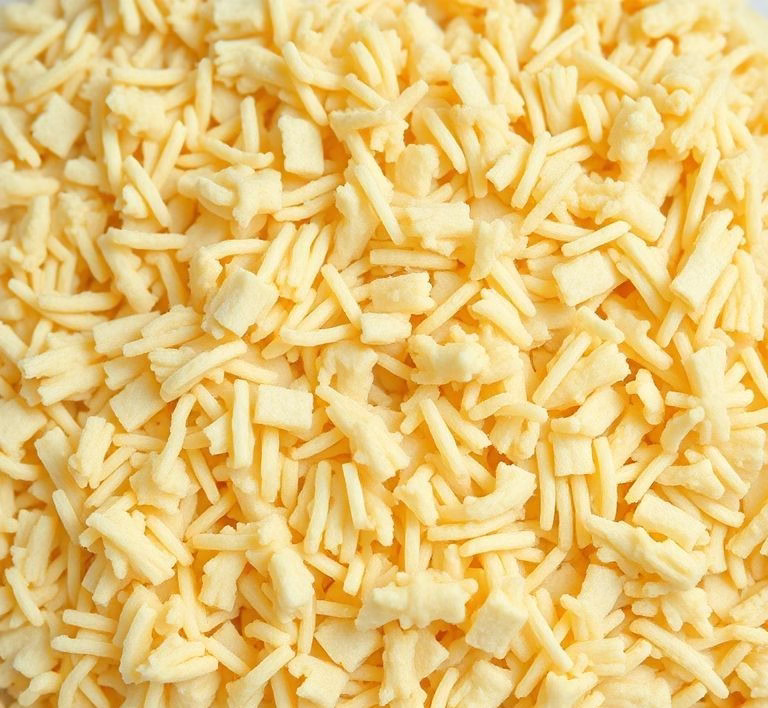 Nahaufnahme der Textur von hochwertigem, getreidefreiem Hundefutter mit Pferdefleisch.