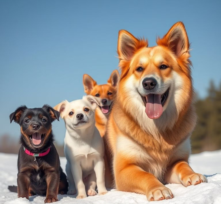 Verschiedene Dosen Xantara Nassfutter und ein glücklicher Hund