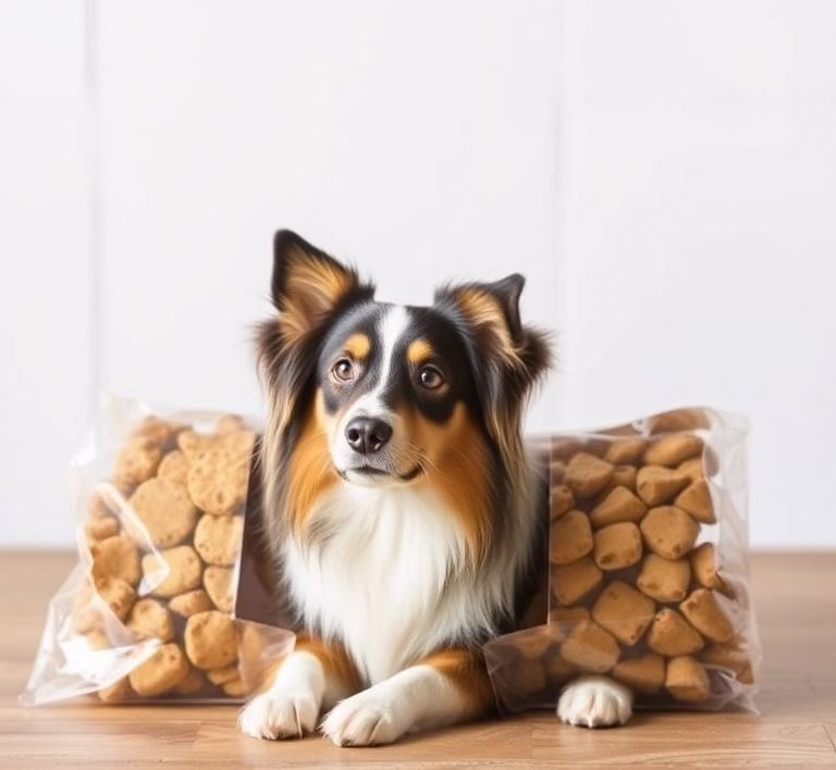 Verschiedene Sorten Magnusson Hundefutter in der Verpackung