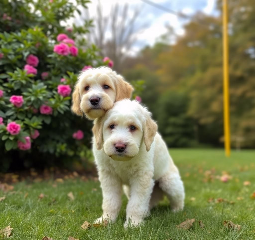Verspielter Labradoodle Welpe