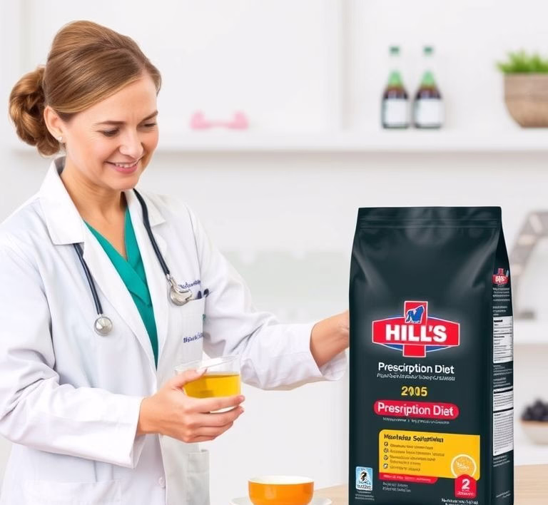 Veterinärmedizinerin begutachtet HILL'S Prescription Diet Hundefutter